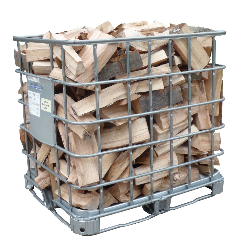 Gitterbox trockenes Buchen Kaminholz